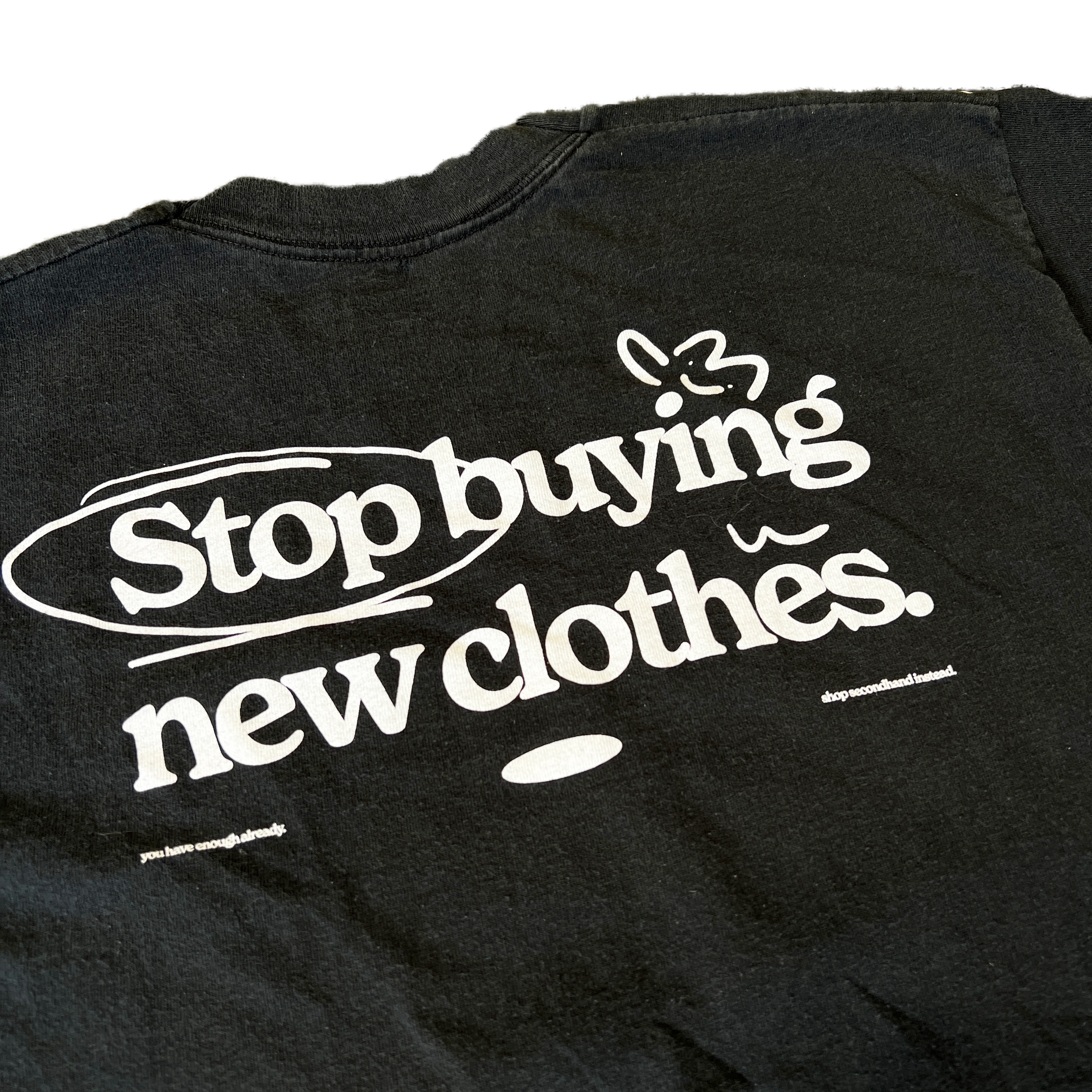 STOP BUYING NEW UPCYCLED TEE (BLACK XL)