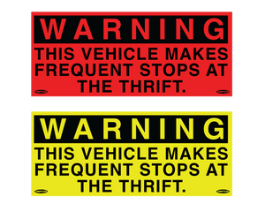 WARNING! BUMPER STICKER