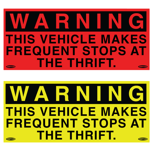 WARNING! BUMPER STICKER