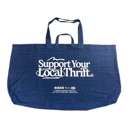 THRIFTCON 'SIZE MATTERS' DENIM TOTE