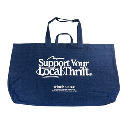 THRIFTCON 'SIZE MATTERS' DENIM TOTE