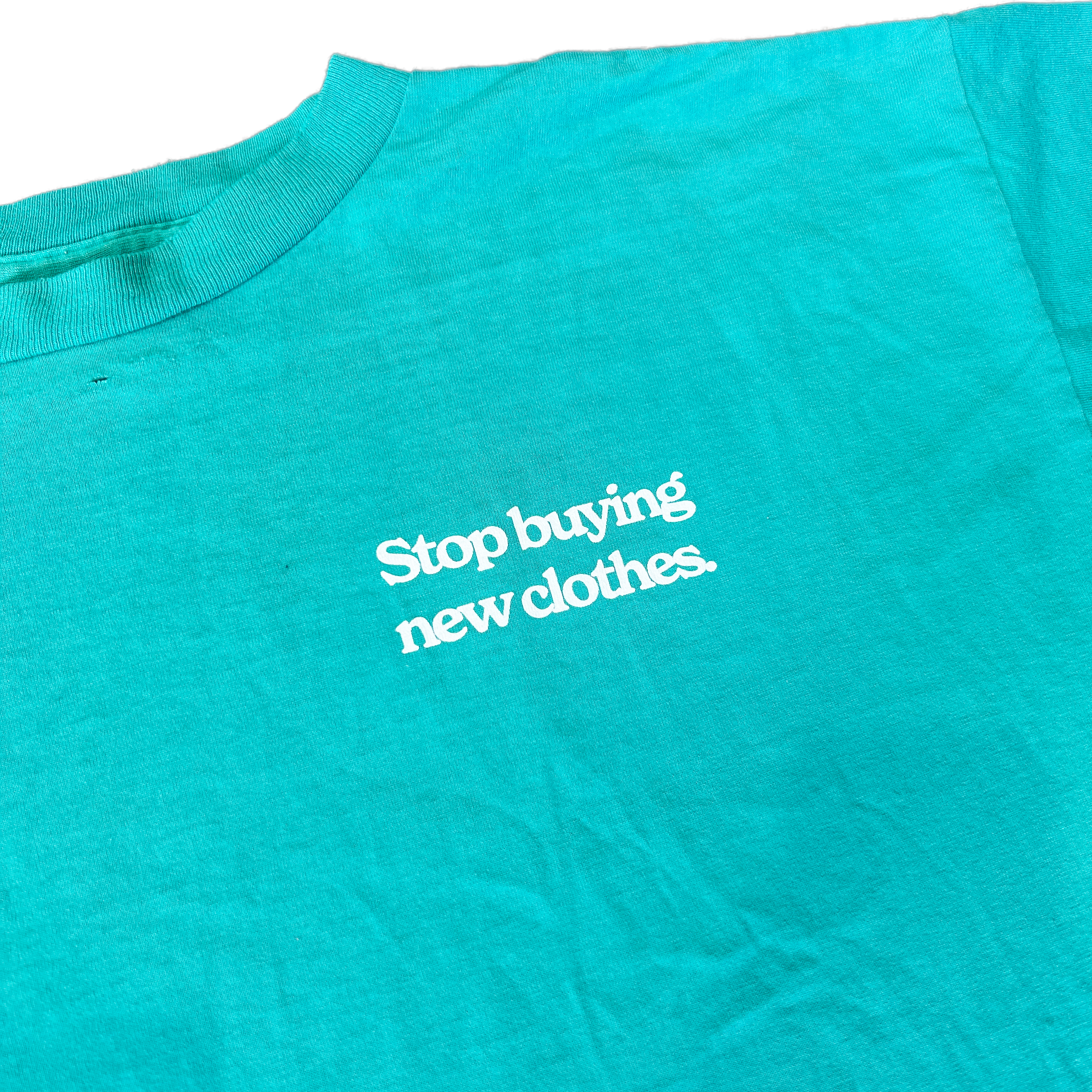 STOP BUYING NEW UPCYCLED TEE (TEAL XL)